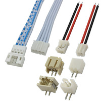 Kabel Konektor Flat 2-Pin Mini Micro JST 2.0 PH Merah Hitam dengan Selubung PVC Nylon dan Konduktor Tembaga Berlapis Timah untuk Elektronik