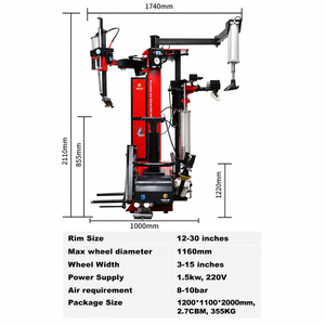 Cambiador <span class=keywords><strong>de</strong></span> Neumáticos Automático Profesional <span class=keywords><strong>CORGHI</strong></span> <span class=keywords><strong>de</strong></span> 30 Pulgadas, Sin Rayones en la Llanta, <span class=keywords><strong>de</strong></span> Alta Resistencia, <span class=keywords><strong>de</strong></span> Lujo, 1.5KW 110V/220V - Product Image 2