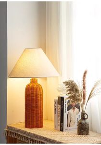 Style japonais nouveau produit 2025 décoratif rotin lampe Base fil cadre décoration de la maison meilleure utilisation dans la <span class=keywords><strong>chambre</strong></span> salle d'étude - Product Image 2