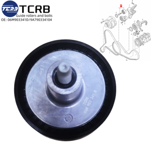 TCRB 06M903341D Triangular Multi Wedge Belt Idler para VW Touareg (<span class=keywords><strong>CR7</strong></span>) Audi S4 S5 RS4 RS5 SQ5 2,9 T 3,0 TFSI 9A790334104 - Product Image 2