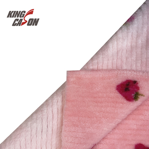 Kingcason fabricante chino impreso rosa fresa 2 lados franela polar tela cálida niños para manta ropa de cama Pijamas - Product Image 5