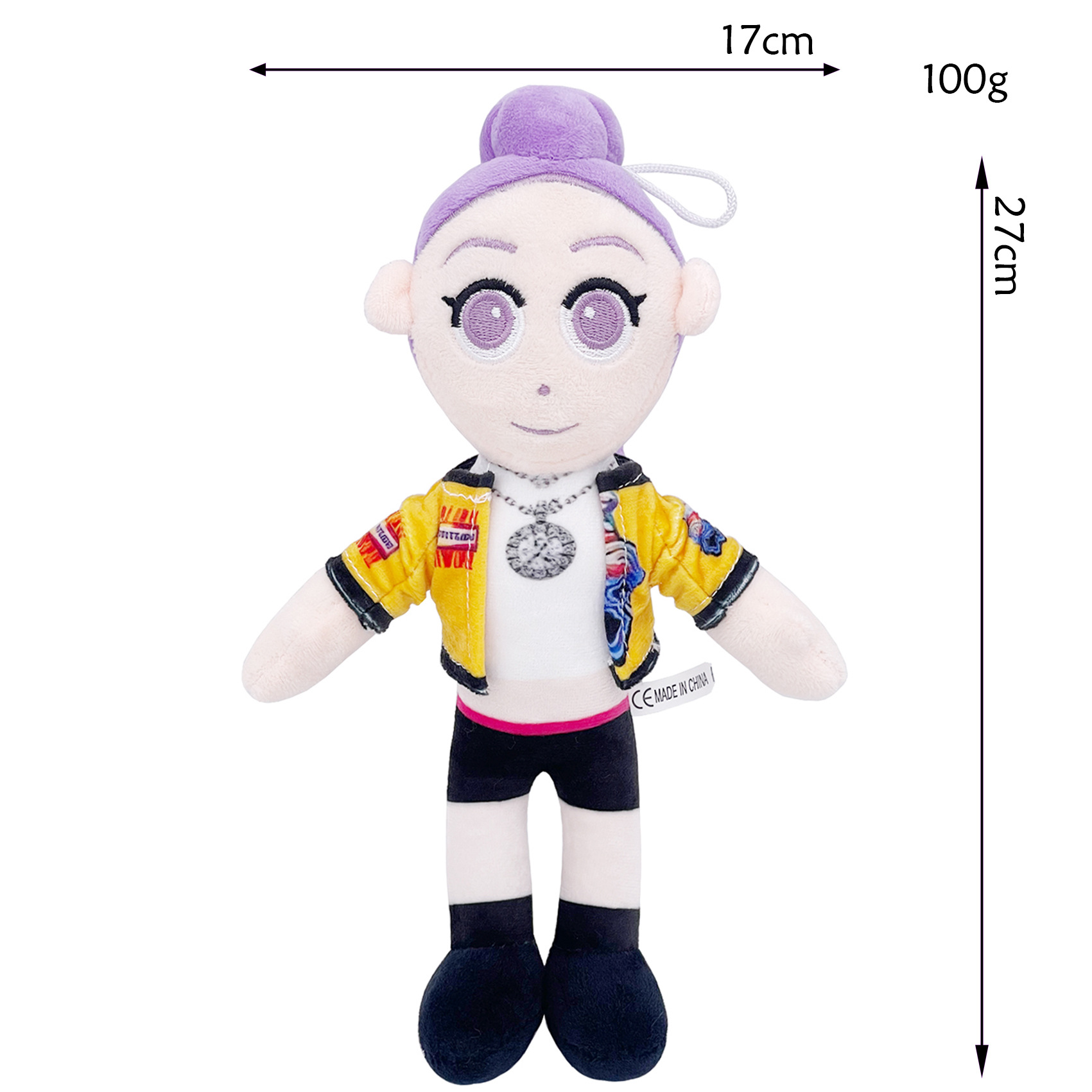 Tall girl with purple hair-finished products