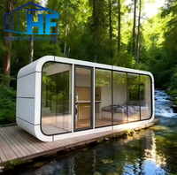 Cabine de bureau préfabriquée modulaire en structure acier respirante, panneaux sandwich, longueur 40 pieds, design moderne pour usage hôtelier et bureautique