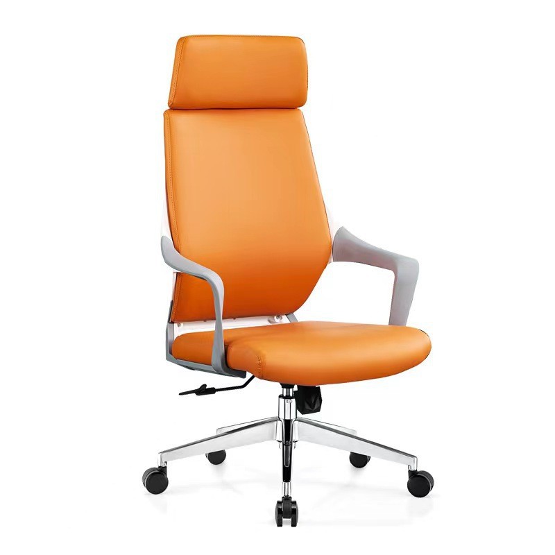 Orange pu leather headrest