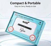 Router WiFi Mobile 4G LTE T-elek yang Dapat Disesuaikan, Perangkat Seluler Tidak Terkunci, Mifi Portabel Berukuran Saku dengan Baterai 3000mAh