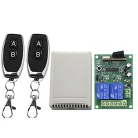 Control Remoto Inalámbrico RF con Alcance de 100m para Puerta de Garaje Eléctrica, 4 Botones, Indicador LED Impermeable, Batería AAA