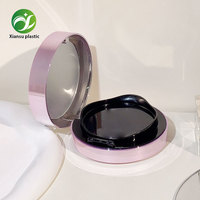 Nouvelle conception d'usine, boîte à coussin d'air portable dégradé violet 15g, étui compact en plastique pour poudre, fermeture magnétique, personnalisation