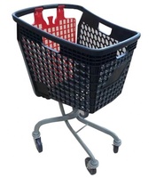 Chariot de courses pliable en plastique 110L avec revêtement en poudre, nouveau design MC
