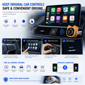 Adaptador Bluetooth CarPlay Portátil con Diseño de Gato en Color Dorado, Conexión Inalámbrica para Estéreo de Auto - Product Image 5
