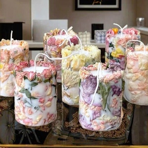 Vela de Cera de Soja con Flores Eternas Personalizable, Velas Aromáticas con Flores Secas para Decoración del Hogar, para Navidad y Bodas - Product Image 4