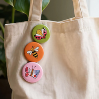 Penjualan Panas Pin Tombol Kartun Grosir, Cetak Kosong, Logam Paduan Seng, Lencana Kerajinan, Logo Kustom, Lencana Tombol Kosong 38 mm untuk Tas