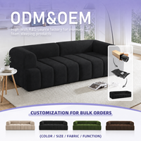 Canapé modulaire compressé sous vide, assise profonde, entièrement en mousse, tissu personnalisé pour importateurs de meubles, grossistes, OEM, ODM, commande en gros