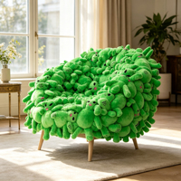 Fauteuil d'appoint contemporain en fibre de verre (FRP) sculpté, de luxe, pour villa, salle d'exposition, hôtel