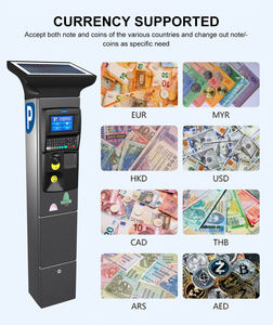 Kiosco de <span class=keywords><strong>Pago</strong></span> de Estacionamiento Solar que Funciona con Monedas, con Medidor Solar, Aceptador de Efectivo y Monedas, e Impresora de Tickets - Product Image 4