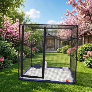 Enclos de jeu et d'exercice pour chat, tunnel, cage, tente, parc de course, avec structure en fil métallique, pliable, en maille, pour extérieur - Product Image 1
