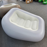 Canapé gonflable minimaliste moderne, léger, écologique, en PVC floqué, pour intérieur et extérieur, avec dossier inclinable automatique et pliable