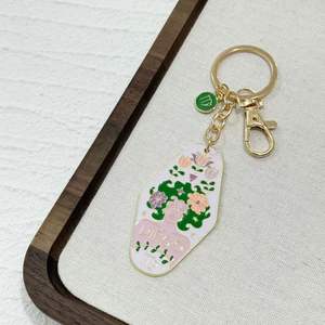 Produk Baru Laris Manis: Gantungan Kunci Enamel Logam Dua Belas Rasi Bintang, Motel Era 70an, Gaya Bohemian - Product Image 2