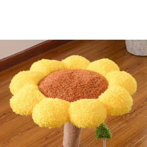 Arbre à chat en bois massif Sunflower avec plateforme de saut en sisal pour la maison, vente en gros - Product Image 6