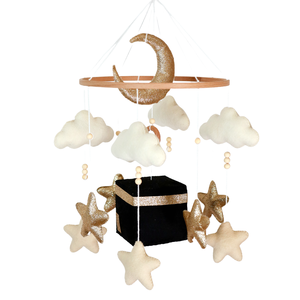 Nouvelles Arrivées, Mobile Musical Personnalisé Doux pour Bébé Musulman, Étoiles en Feutre, Jouets Suspendus Islamiques, Coran, Mobile pour Bébé Mecque - Product Image 3