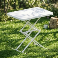 Haute qualité 65*45CM Portable pliable petit bureau d'ordinateur blanc Table d'ordinateur hauteur réglable extensible en plastique