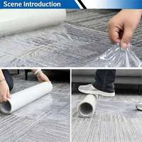 Rouleau de film protecteur en PE amovible blanc, film de protection en plastique pour produits industriels, couverture de tapis, film de protection en PE imperméable pour tapis