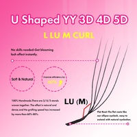 Extensions de cils de haute qualité L/LU/M Curl en forme de U YY 3D 4D 5D, extensions de cils en U, bouquets de volume préfabriqués, faux cils