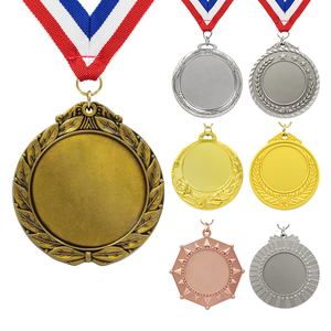 Médaille personnalisée en alliage de zinc émaillé, or, argent, bronze, pour le sport, avec logo 3D gravé au laser, conception OEM, médaille vierge sur mesure - Product Image 4