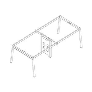 Pieds de poteau en métal pour table de bureau moderne - Product Image 4