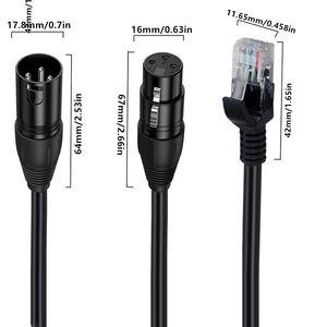 Personalizado para <span class=keywords><strong>Canon</strong></span> XLR3 Core <span class=keywords><strong>Cable</strong></span> de audio <span class=keywords><strong>macho</strong></span> <span class=keywords><strong>a</strong></span> <span class=keywords><strong>hembra</strong></span> y RJ45 <span class=keywords><strong>macho</strong></span> para controlador de la serie LED RGB de la serie LED - Product Image 2