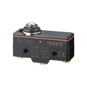 TM-1306-1 IP67 <span class=keywords><strong>Micro</strong></span> chuyển đổi với bản lề ngắn Con lăn LEVER CE phê duyệt trứng lồng ấp giới hạn chuyển đổi 15A max. Hiện tại - Product Image 1