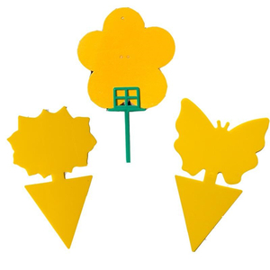 Garden Sticky Fly Trap Fruit Fly Indoor Sticky Insect <b>Glue</b> Traps Yellow/ Green Sticky Fruit Fly Trap Sticker - Product Image 2