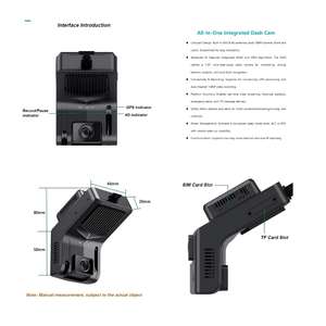 Caméra de tableau de bord Daovay pour voiture, 1080p, avant et arrière, avec GPS, caméra DVR de voiture 1080p, dashcam avec Wifi GPS - Product Image 4