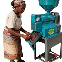 Machine automatique professionnelle à décortiquer les grains de café et à écosser le riz, lame en acier inoxydable haute puissance pour les entreprises