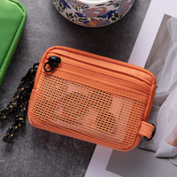 Petite pochette en nylon à fermeture éclair, mini sac portefeuille, porte-cartes bancaires, porte-monnaie, porte-clés, sacs à monnaie, portefeuilles pour hommes et femmes