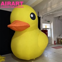 Vente flash : Canard jaune gonflable en tissu Oxford, mascotte de canard de dessin animé gonflable