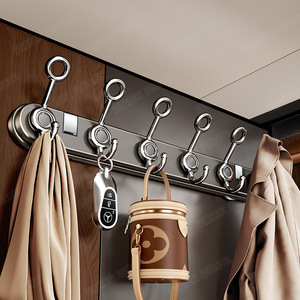 Suction Cup Wall Hook 6 Hooks Removable Coat Rack Entryway Storage Organizer - Product Image 2