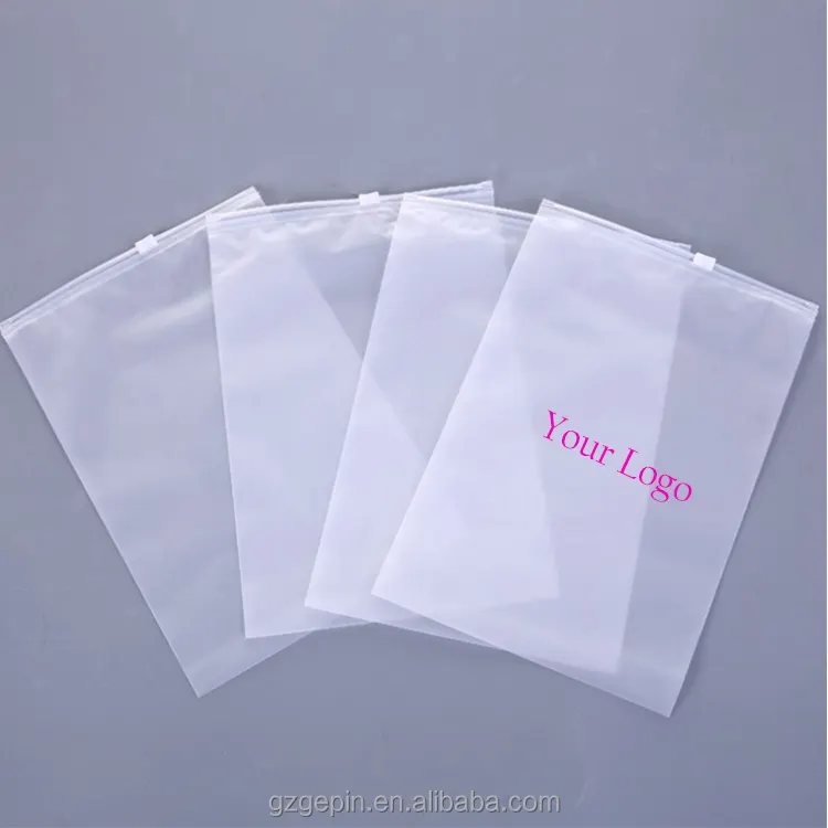 Bolsas de paquete de ropa interior esmerilada holográfica con logotipo de empresa, impresión personalizada, con cremallera, venta al por mayor