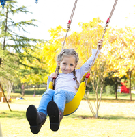 Ensemble de balançoires en plastique Feelkids avec 2 sièges - Équipement de fitness multi-activités pour enfants pour la maternelle et la cour arrière de la maison, aire de jeux extérieure
