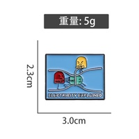 Broche en alliage au design créatif de molécule chimique par électrolyse, amusante et ludique, pour accessoires vestimentaires élégants, vente en gros