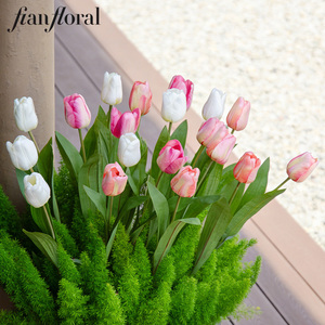 <span class=keywords><strong>Fiori</strong></span> <span class=keywords><strong>di</strong></span> Tulipano Artificiali all'Ingrosso, Realistici al Tatto, Rosa, per Matrimoni e Decorazioni Domestiche, Ideali per la Festa della Mamma - Product Image 1