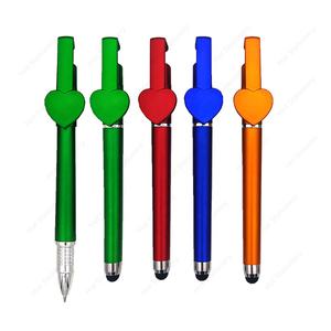 Diseñador LOVE especial en forma de corazón <span class=keywords><strong>clip</strong></span> gel tinta signature phone stand pen con touch - Product Image 1