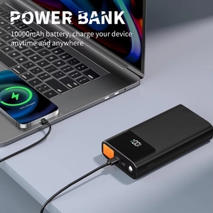 Démarreur de <span class=keywords><strong>voiture</strong></span> portable 12V avec <span class=keywords><strong>batterie</strong></span> au lithium 10000mAh, lampe torche LED et crête de 1500A – <span class=keywords><strong>Batterie</strong></span> de secours pour démarrage d'urgence - Product Image 2