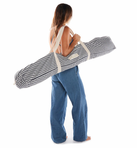 Tienda de campaña Bohemia a rayas para playa, toldo portátil de aluminio, sombra Wigwam de cuatro esquinas a prueba de viento para playa y ocio al aire libre - Product Image 5