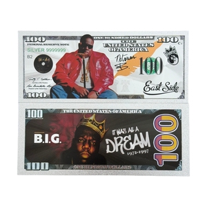 2026 2 Model Uang Kertas 2PAC Biggie Populer Berlapis Perak 24K untuk Koleksi - Product Image 3