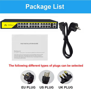 KuWFi Gigabit POE Switch 24 puertos 100M Full Duplex 48G Full POE Switches 1000M Transmisión 24G20GB Conmutadores de red POE - Product Image 4