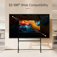 Troli TV Beroda Khcoohoo ODM OEM, Troli TV Beroda Putar Baja untuk TV LCD/Plasma dengan Sertifikasi CE