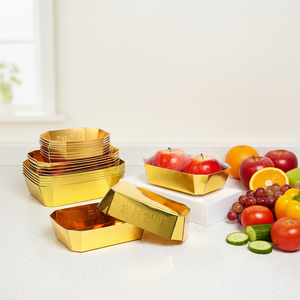 Caja <span class=keywords><strong>de</strong></span> Papel Plegable Ecológica con Recubrimiento Dorado en Forma <span class=keywords><strong>de</strong></span> Barco <span class=keywords><strong>para</strong></span> Frutas y Verduras, con Tamaños Personalizables - Product Image 1