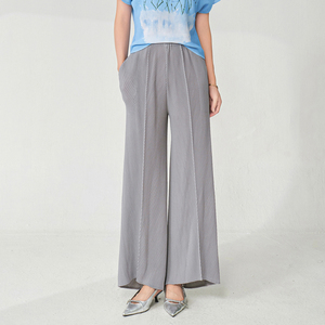 <span class=keywords><strong>กางเกง</strong></span>พลีท Miyake รุ่นใหม่ล่าสุด ปี 2026 <span class=keywords><strong>กางเกง</strong></span><span class=keywords><strong>ขา</strong></span>ยาวทรงหลวม ดีไซน์เนอร์ ผ้าโพลีเอสเตอร์ ยืดได้ สวมใส่สบาย เหมาะสำหรับผู้หญิง ให้ลุคหรูหรา - Product Image 1
