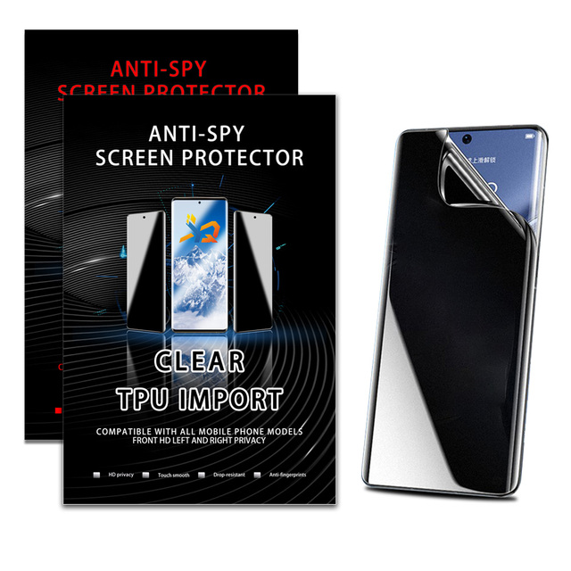120*180mm Curved Mobile Phone Anti-Peep Privacy Hydrogel Film Screen Protector for Cutting Plotter Machine TPU Screen Protector