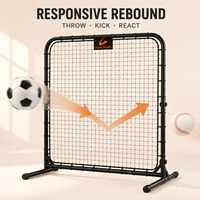 Rebondisseur multi-sports avec structure en acier pour l'entraînement au football, au baseball, au golf et aux réactions